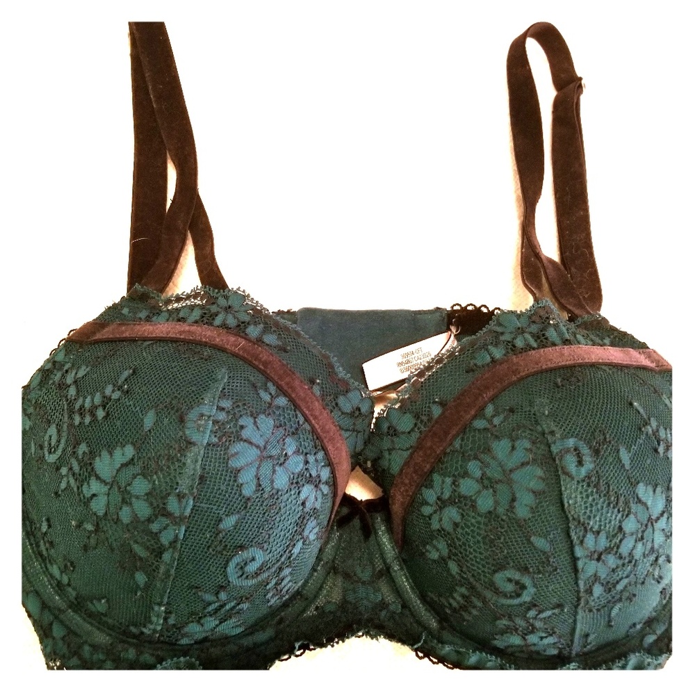 Victoria Secret Forest Green/Black bra